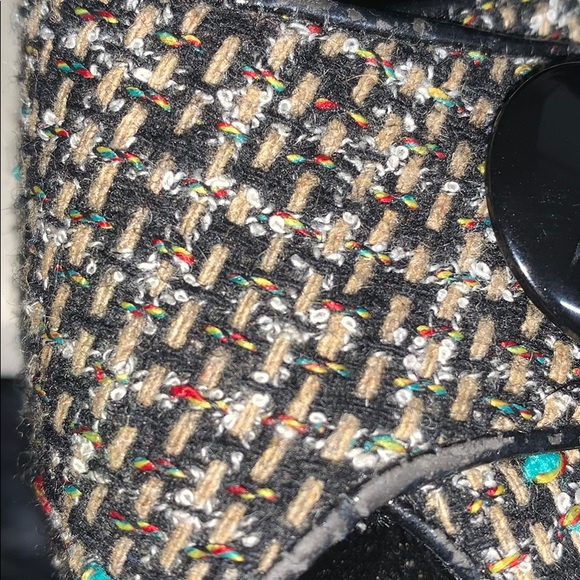 Black/Multi-Colored Tweed Heels / Pumps / Stiletto - Picture 5 of 8